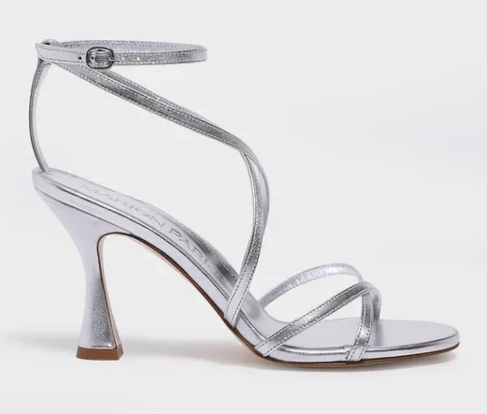 Marion Parke Classic Pump 85 powder suede New In the Box Silver 40.5